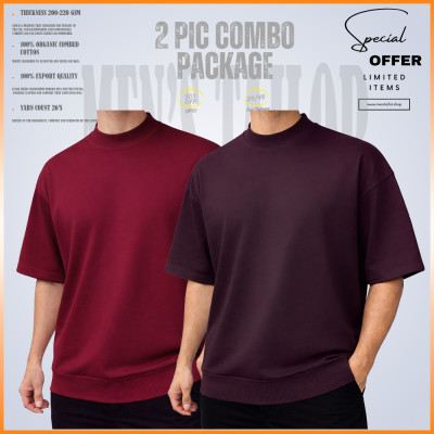 𝐌𝐨𝐜𝐤 𝐍𝐞𝐜𝐤 𝐃𝐫𝐨𝐩 𝐒𝐡𝐨𝐮𝐥𝐝𝐞𝐫 _ 2 pic Combo Offer 200+ GSM_ 𝑻𝒆𝒓𝒓𝒚 𝑪𝒐𝒕𝒕𝒐𝒏 𝒇𝒂𝒃𝒓𝒊𝒄 - Wine - Maroon