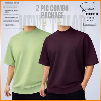 𝐌𝐨𝐜𝐤 𝐍𝐞𝐜𝐤 𝐃𝐫𝐨𝐩 𝐒𝐡𝐨𝐮𝐥𝐝𝐞𝐫 _ 2 pic Combo Offer 200+ GSM_ 𝑻𝒆𝒓𝒓𝒚 𝑪𝒐𝒕𝒕𝒐𝒏 𝒇𝒂𝒃𝒓𝒊𝒄 -  Sage Green - Wine